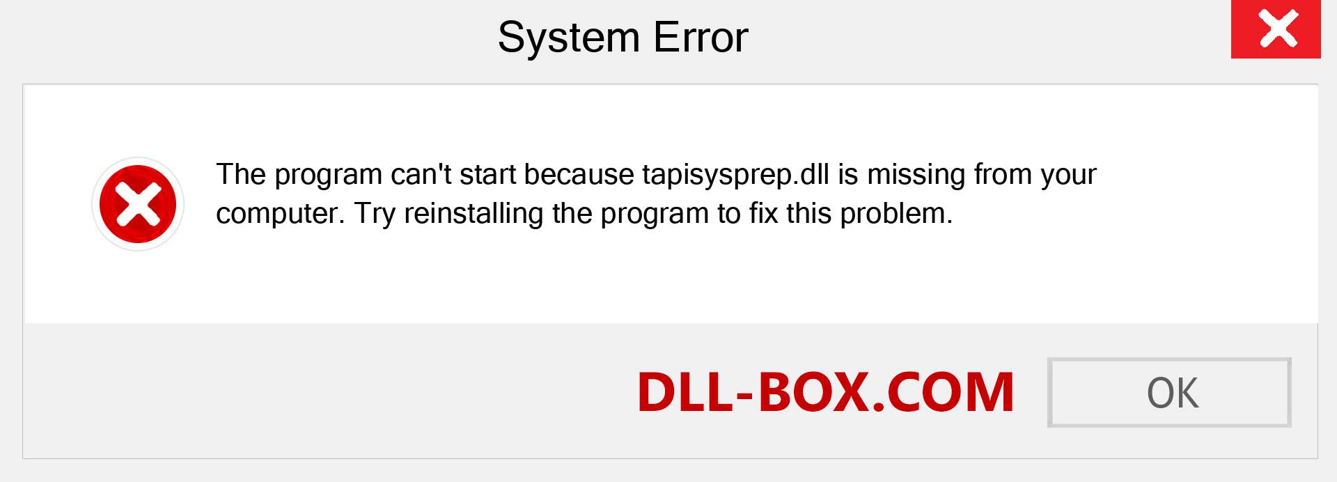  tapisysprep.dll file is missing?. Download for Windows 7, 8, 10 - Fix  tapisysprep dll Missing Error on Windows, photos, images